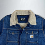 Carhartt Denim Sherpa Lined Jacket | Small