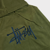 Stussy Fleece Embroidery Hoodie | Medium (Oversized)